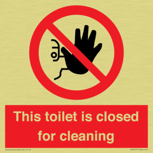 This toilet is closed for cleaning